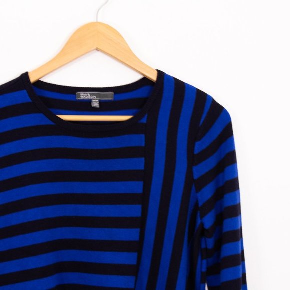 *89th Madison Black & Blue Striped Long Sleeve - Picture 4 of 5